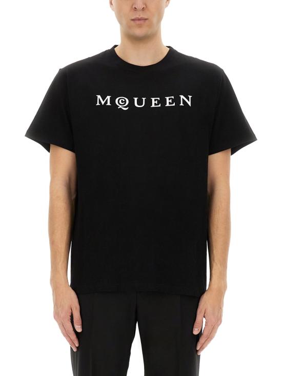 25SS 알렉산더 맥퀸 반팔 티셔츠 828420QTADD0520 BLACK
