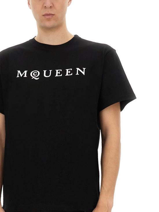 25SS 알렉산더 맥퀸 반팔 티셔츠 828420QTADD0520 BLACK - ALEXANDER MCQUEEN