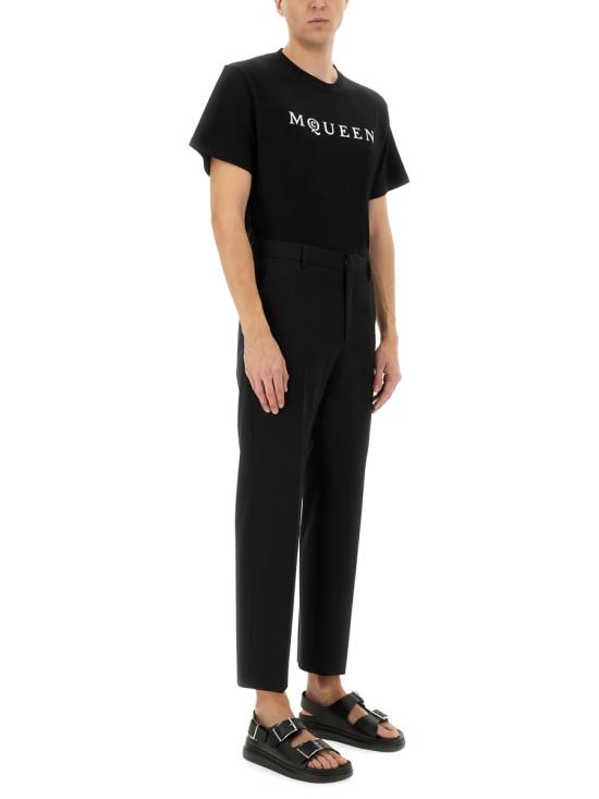 25SS 알렉산더 맥퀸 반팔 티셔츠 828420QTADD0520 BLACK - ALEXANDER MCQUEEN