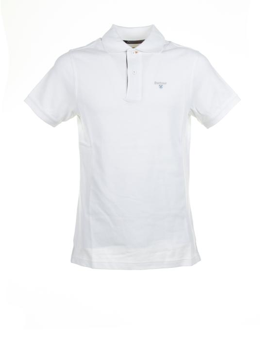 25SS 바버 폴로 티셔츠 MML0012MMLWH11 WHITE DRESS