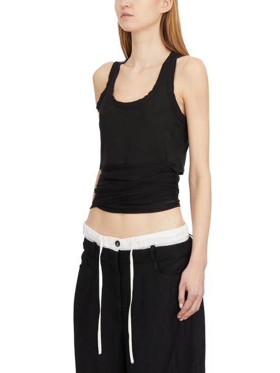 25SS 마스나다 민소매 티셔츠 L7890 BLACK - MASNADA