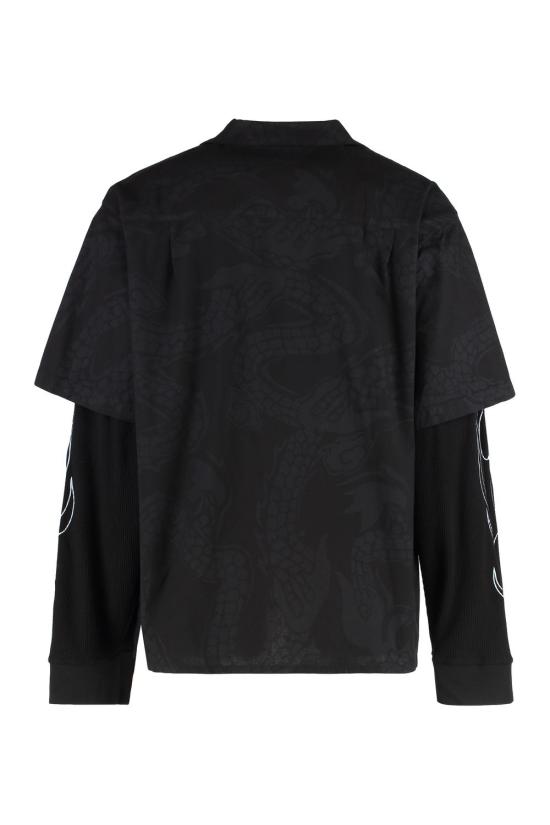  지방시 반팔 셔츠 BM60ZL1YEM 001 black - GIVENCHY