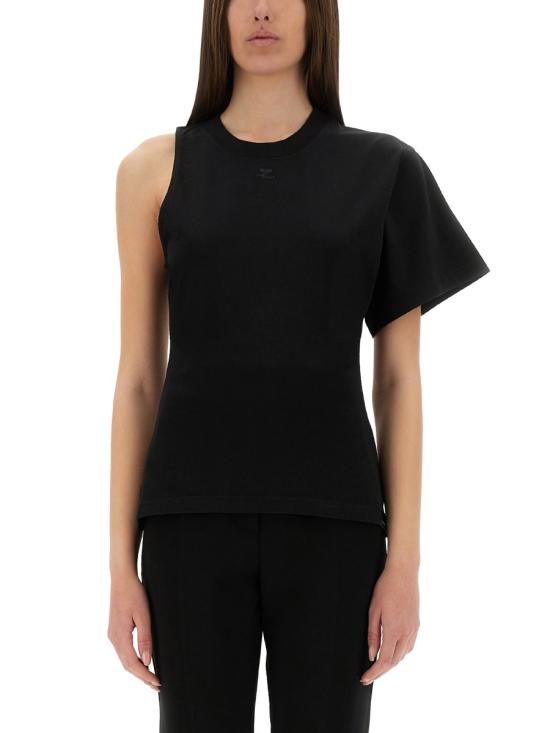 25SS 쿠레쥬 반팔 티셔츠 225JTS201 JS01079999 BLACK