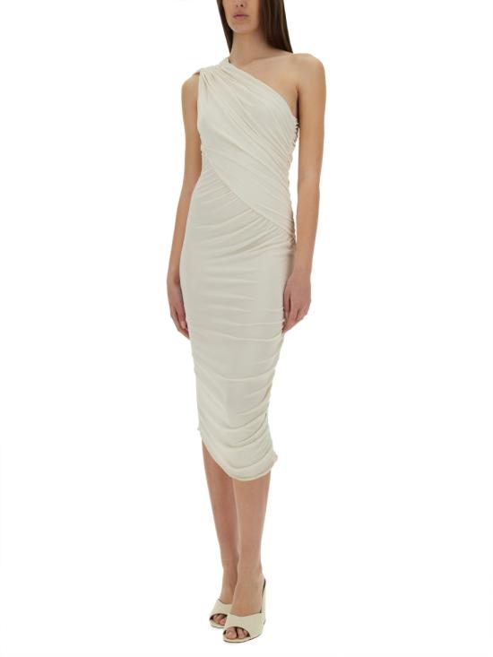 25SS 릭 오웬스 미디 원피스 LI01E4526 CVI28 WHITE - RICK OWENS