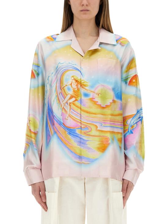 25SS 카사블랑카 셔츠 UWS25SH006 05PSYCHEDELICNIRVANA MULTICOLOUR