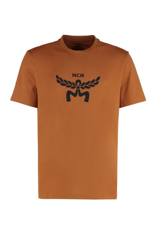 25SS 엠시엠 반팔 티셔츠 MHTFSMM01 CO Saddle Brown