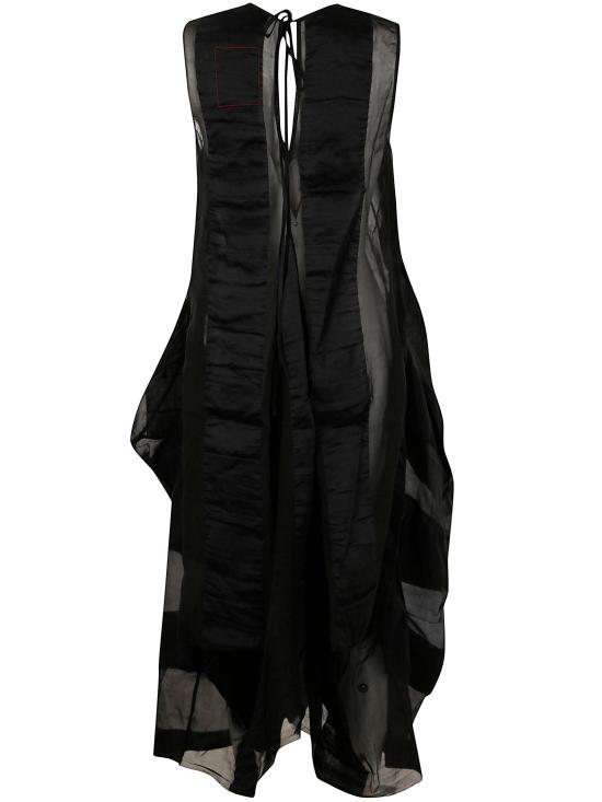 25SS 우마 왕 미디 원피스 UW5017096 UW900 BLACK - UMA WANG