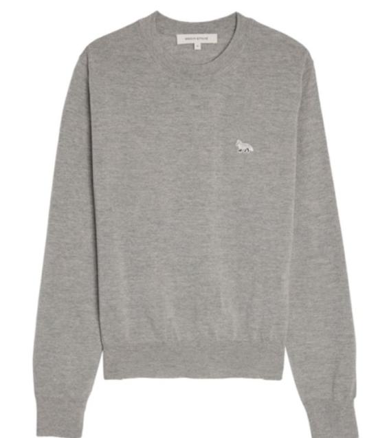 25SS 메종키츠네 베이비 폭스 패치 레귤러 스웨터 MW00816KT1036H131 GREY - MAISON KITSUNE