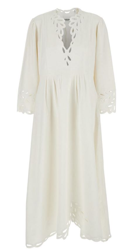 25SS 이자벨마랑 미디 원피스 25PRO0656FAC1J12E20WH WHITE - ISABEL MARANT