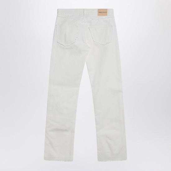 25SS 알렉산더 맥퀸 스트레이트 팬츠 828714QYAAE 9000 WHITE - ALEXANDER MCQUEEN