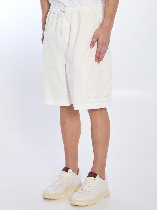  구찌 웹 버뮤다 쇼츠 814620ZAIAK 9174 WHITE - GUCCI