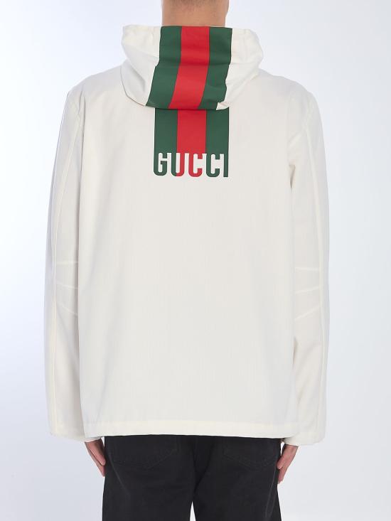  구찌 립스톱 코튼 윈드브레이커 804962ZAIAK 9174 WHITE - GUCCI