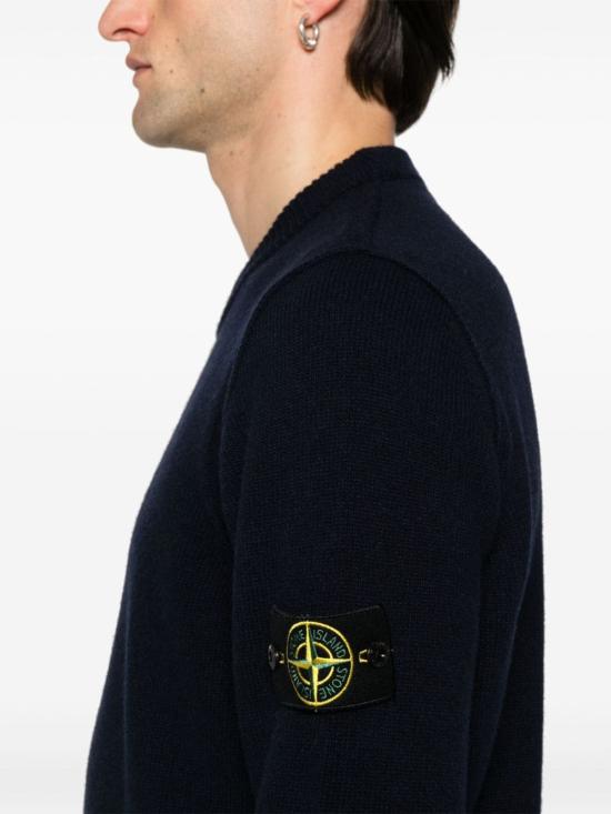 24FW 스톤 아일랜드 스웨터 8115508A3 A0020 blue - STONE ISLAND