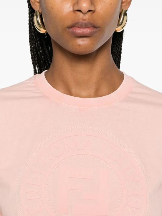 25SS 펜디 반팔 티셔츠 FS9715ASNI F1RX7 PINK PURPLE - FENDI