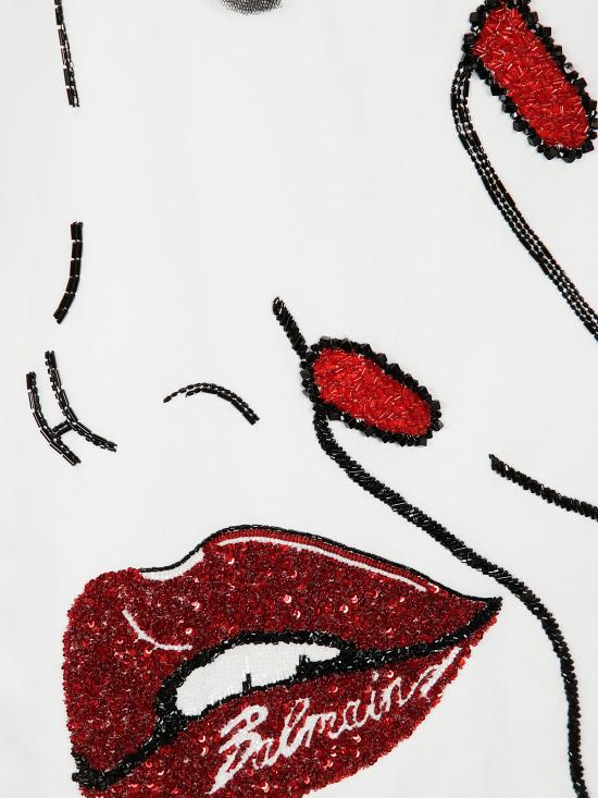 25SS 발망 반팔 티셔츠 EF0EG135PC93 GRR WHITE - BALMAIN