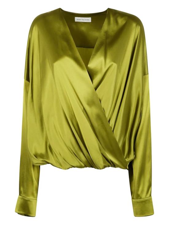 25SS 드리스 반 노튼 블라우스 2510107151032 607 GREEN - DRIES VAN NOTEN