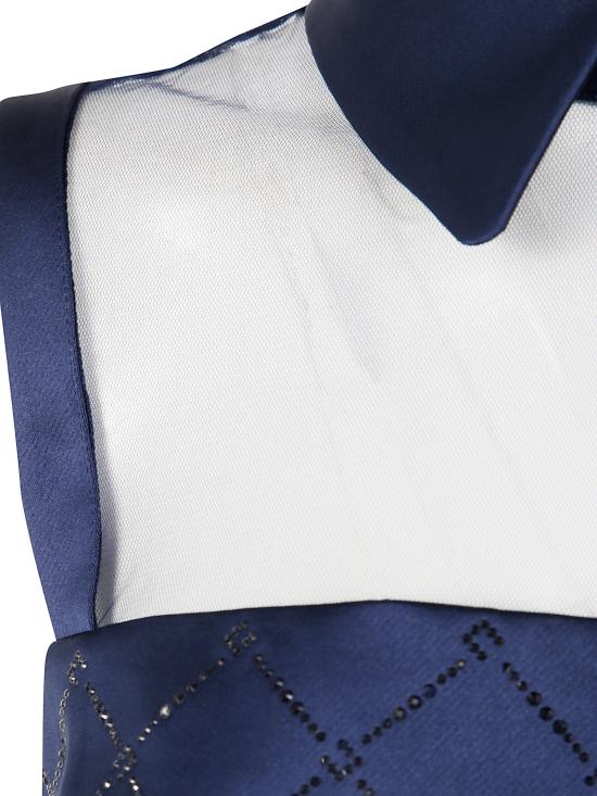 25SS 엘리자베타프랜치 미디 원피스 AB79652E2 DC8 BLUE - ELISABETTA FRANCHI