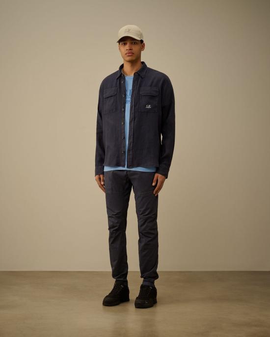 25SS 씨피 컴퍼니 스트레이트 팬츠 18CMPA316A110340O891 INDIA INK - C.P. COMPANY