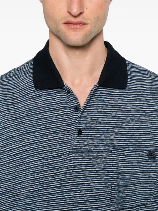 25SS 에트로 스웨터 MRMD001599JR503S9880 MULTICOLOUR ON PALE BLUE BASE - ETRO