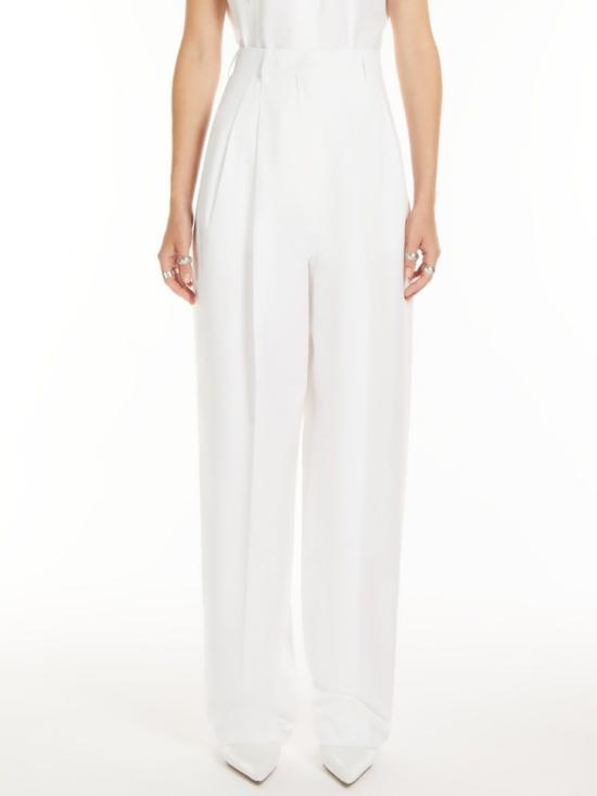 25SS 막스마라 스포츠막스 스트레이트 팬츠 2512131142600 001 WHITE - SPORTMAX