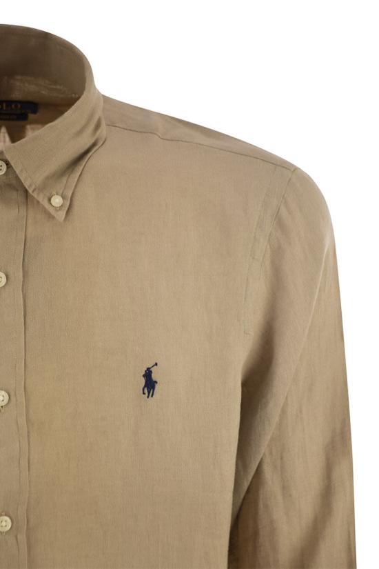 25SS 폴로 랄프로렌 긴팔 셔츠 710966294 001 BEIGE - POLO RALPH LAUREN