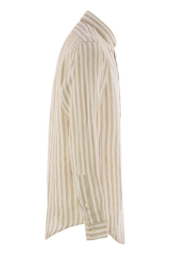 25SS 폴로 랄프로렌 긴팔 셔츠 710969636 002 BEIGE WHITE - POLO RALPH LAUREN