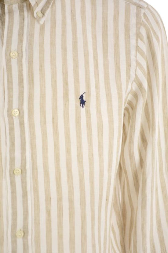 25SS 폴로 랄프로렌 긴팔 셔츠 710969636 002 BEIGE WHITE - POLO RALPH LAUREN
