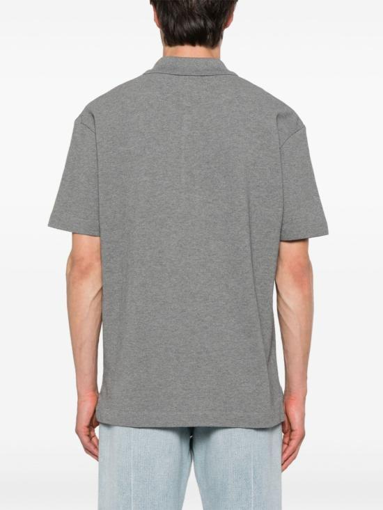 25SS 메종키츠네 볼드 폭스 헤드 패치 컴포트 폴로 셔츠 MM00210KJ7010H131 MEDIUM GREY MELANGE - MAISON KITSUNE