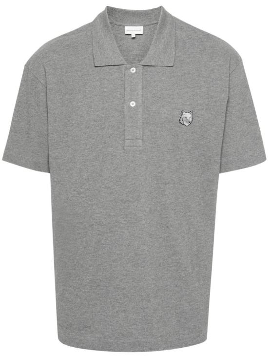 25SS 메종키츠네 볼드 폭스 헤드 패치 컴포트 폴로 셔츠 MM00210KJ7010H131 MEDIUM GREY MELANGE