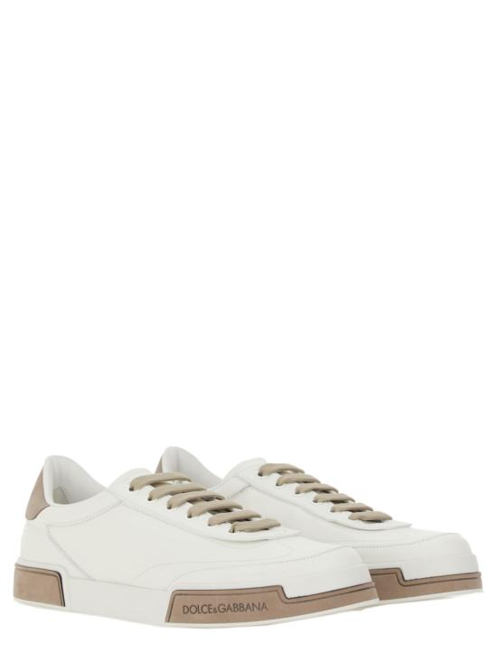 25SS 돌체앤가바나 카프스킨 포르토피노 요트 스니커즈 A20190A66788S375 BIANCO TORTORA - DOLCE & GABBANA