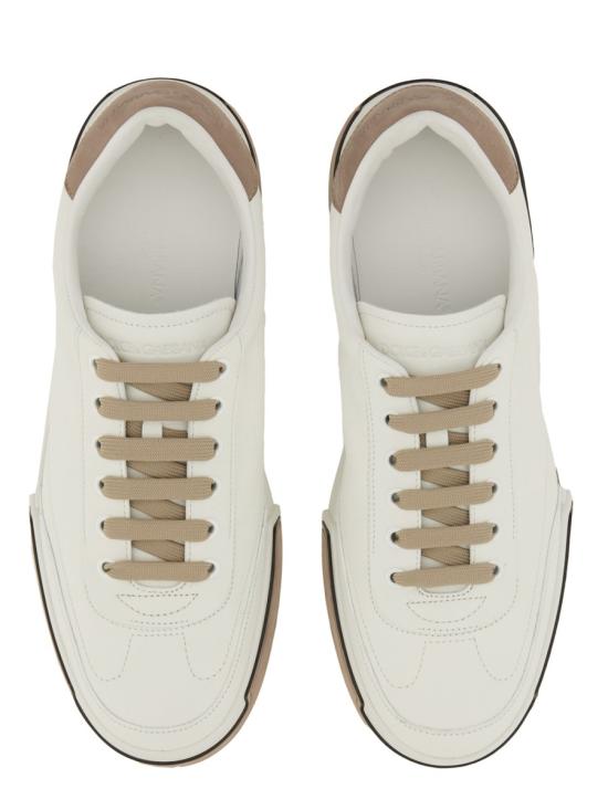 25SS 돌체앤가바나 카프스킨 포르토피노 요트 스니커즈 A20190A66788S375 BIANCO TORTORA - DOLCE & GABBANA