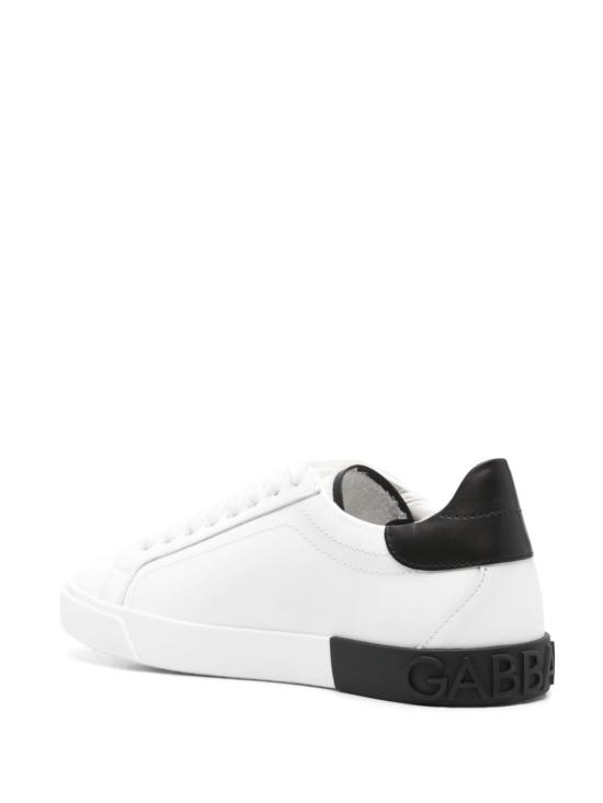 25SS 돌체앤가바나 카프스킨 포르토피노 빈티지 스니커즈 CK2203A6L81HK5JF WHITE - DOLCE & GABBANA