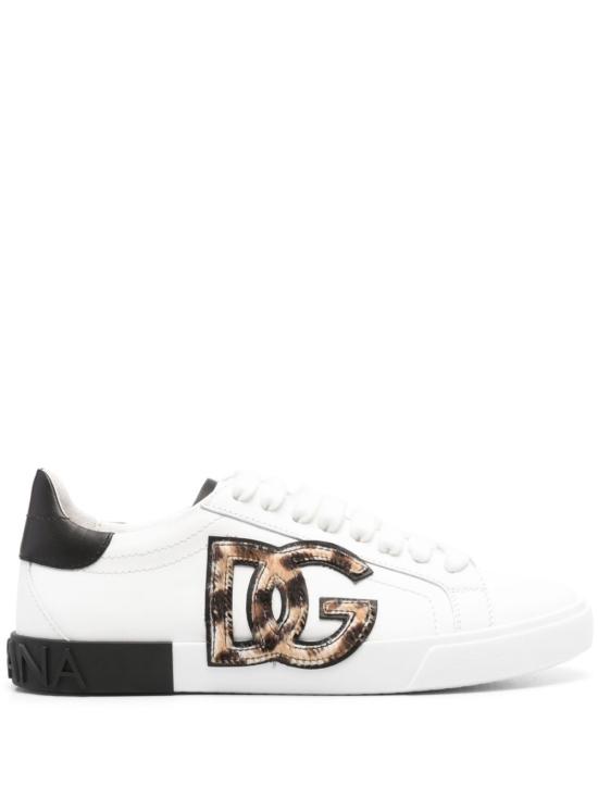 25SS 돌체앤가바나 카프스킨 포르토피노 빈티지 스니커즈 CK2203A6L81HK5JF WHITE