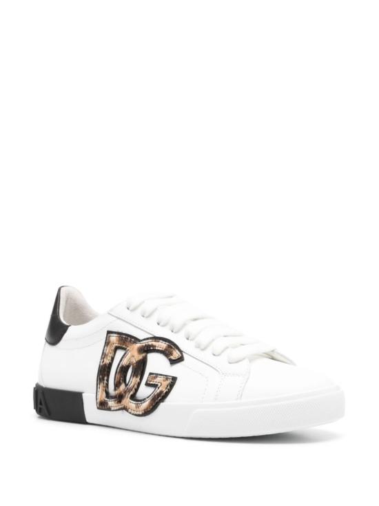 25SS 돌체앤가바나 카프스킨 포르토피노 빈티지 스니커즈 CK2203A6L81HK5JF WHITE - DOLCE & GABBANA