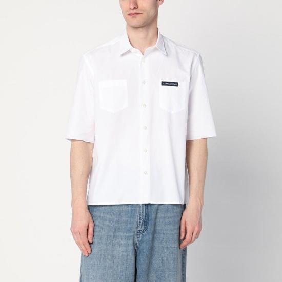 25SS 나마체코 반팔 셔츠 NS25 402SN1201 1000 WHITE