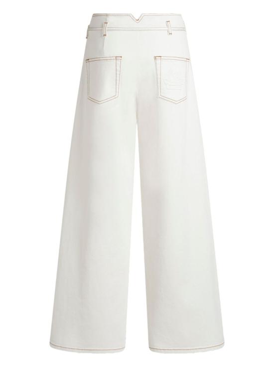 25SS 에트로 스트레이트 팬츠 WRNB0006AU069W3789BIANCOPANNA WHITE - ETRO