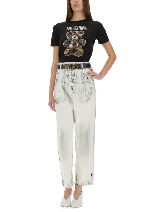 25SS 모스키노 반팔 티셔츠 09160400 0555 BLACK - MOSCHINO