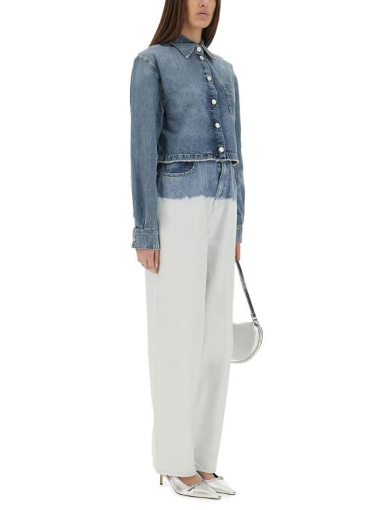 25SS 모스키노 스트레이트 팬츠 03443721 1483 WHITE - MOSCHINO