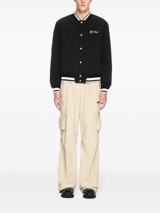 25SS 오프화이트 봄버 자켓 OMEH05FC99FAB001 1001 BLACK - OFF WHITE