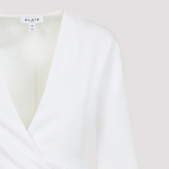 25SS 알라이아 미디 원피스 AA9R2618T447A 000 WHITE - ALAIA