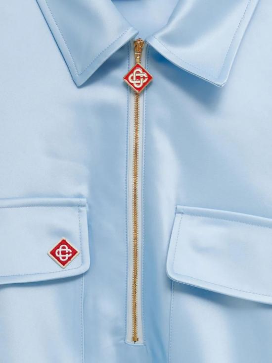 25SS 카사블랑카 반팔 셔츠 MS25SH15401 BLUE - CASABLANCA