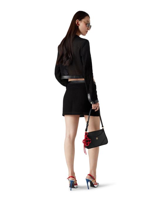 25SS 카사블랑카 숏 스커트 WS25SK14501 BLACK - CASABLANCA