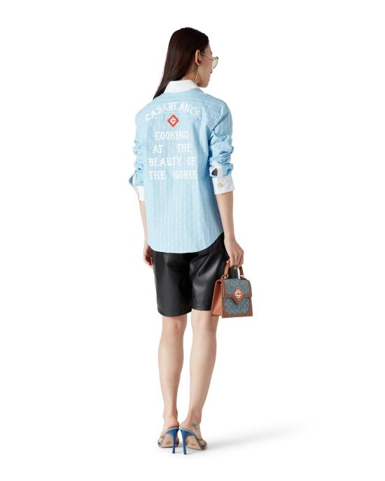 25SS 카사블랑카 셔츠 WS25SH16501 BLUE - CASABLANCA