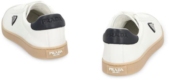  프라다 삼각 로고 레더 로우 스니커즈 2EE394FG000Y5T F0944 White - PRADA