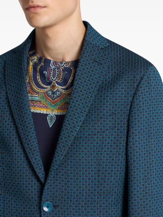25SS 에트로 수트 자켓 MRCA000699TJB24S9883 MULTICOLOUR ON BLUE BASE - ETRO