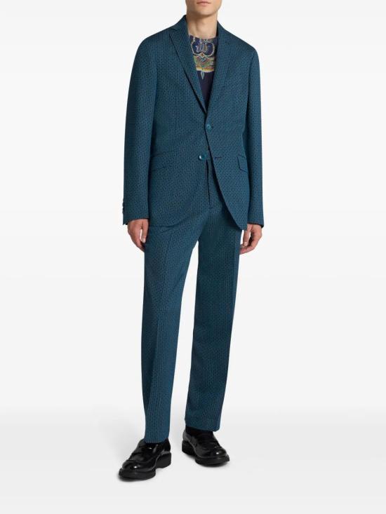 25SS 에트로 스트레이트 팬츠 MREA000199TJB24S9883 MULTICOLOUR ON BLUE BASE - ETRO