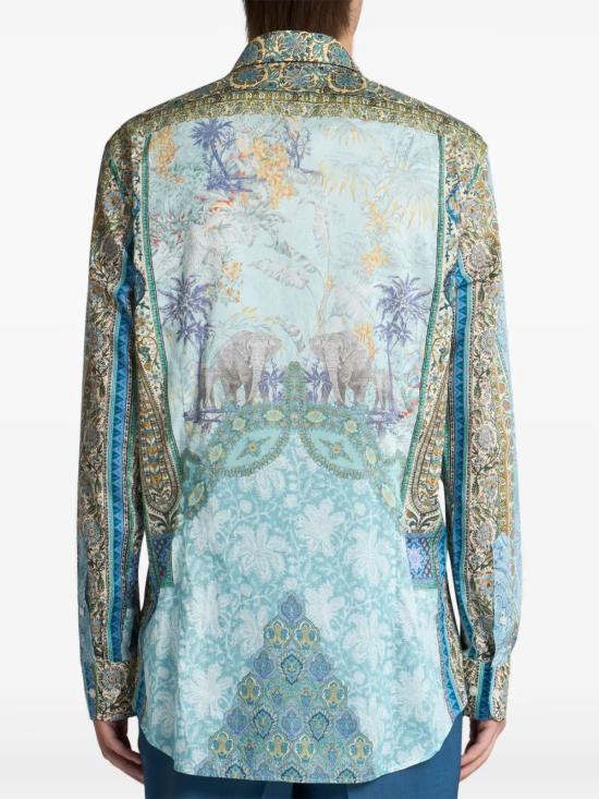 25SS 에트로 긴팔 셔츠 MRIB000199SP5A6X0880 PRINT ON PALE BLUE BASE - ETRO