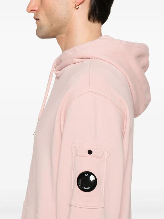 25SS 씨피 컴퍼니 후드 티셔츠 18CMSS099A110044R520 MISTY ROSE - C.P. COMPANY