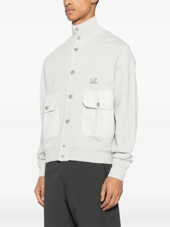 25SS 씨피 컴퍼니 가디건 18CMSS047A110044R800 BLUE FOX - C.P. COMPANY