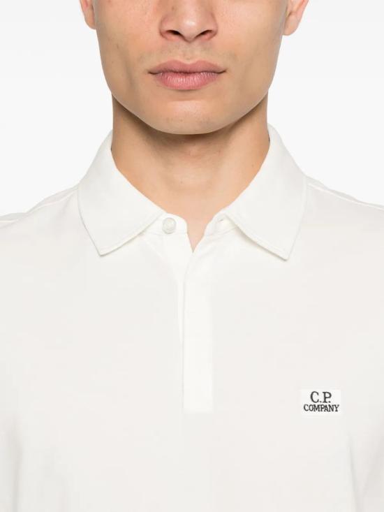 25SS 씨피 컴퍼니 폴로 티셔츠 18CMPL165A005263W103 GAUZE WHITE - C.P. COMPANY